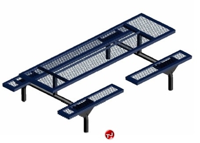Picture of Webcoat Web Series T9WEB, 9' Metal Outdoor Picnic Bench Table