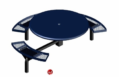 Picture of Webcoat Web Series TS46, 46" Round Metal Outdoor Picnic Bench Table