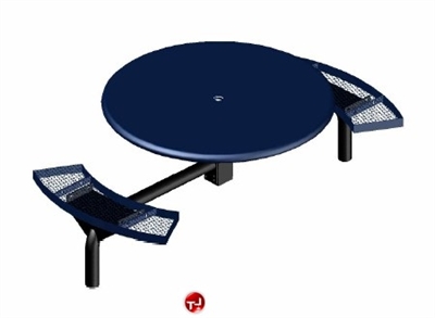 Picture of Webcoat Web Series TS46, 46" Round Metal Outdoor Picnic Bench Table