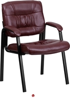 Picture of Brato Burgundy Leather Reception Guest Arm Chair