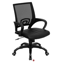 Picture of Brato Mid Back Office Mesh Chair, Leather Seat