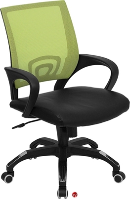 Picture of Brato Mid Back Office Mesh Chair, Leather Seat