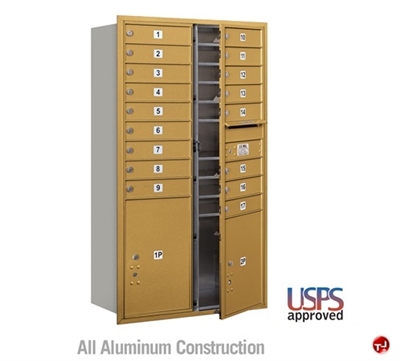 Picture of BREW Aluminum Mailbox Locker, Double Column, Front Loading