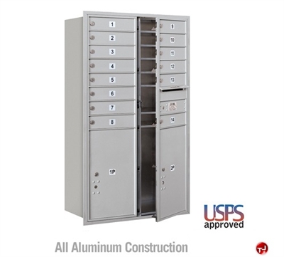 Picture of BREW Aluminum Mailbox Locker, Double Column, Front Loading