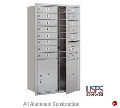 Picture of BREW Aluminum Mailbox Locker, Double Column, Front Loading