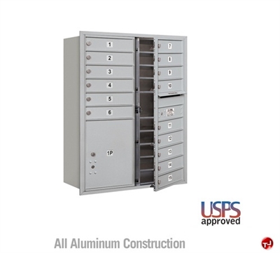 Picture of BREW Aluminum Mailbox Locker, Double Column, Front Loading