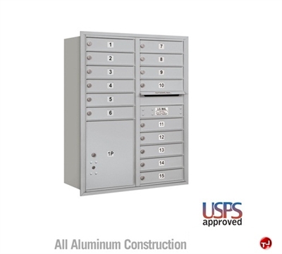 Picture of BREW Aluminum Mailbox Locker, Double Column, Rear Loading