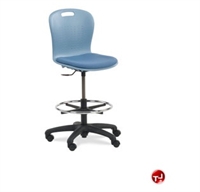 Picture of AILE Padded Poly Armless Swivel Task Stool Chair, Footring