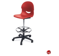 Picture of AILE Armless Poly Swivel Task Stool Chair, Footring