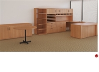 Picture of Peblo Custom U Shape Bow Front Desk, Conference Table, Storage Credenza