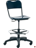 Picture of AILE Hard Plastic Task Swivel Stool Chair, Footring