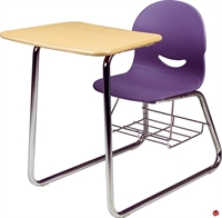 Picture of AILE Sled Base Classroom Chair Desk Combo, Lumbar Support