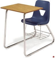 Picture of AILE Classroom Chair Desk Combo, Sled Base, Bookrack