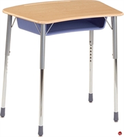 Picture of AILE Adjustable Height Classroom Student Desk, Plastic Book Box