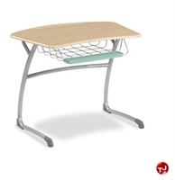 Picture of AILE Sled Base Classroom Student Desk, Book Basket