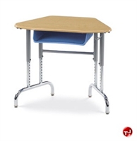 Picture of AILE Adjustable Height Trapezoid Classroom Student Desk