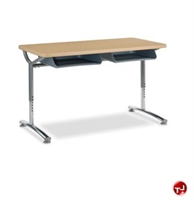 Picture of AILE 2 Student Height Adjustable Classroom Desk