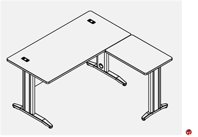 Picture of ADES 60" L Shape Computer Training Table