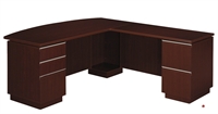 Picture of ADES 72" L Shape Bowfront Double Pedestal Desk