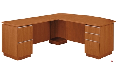 Picture of ADES 72" L Bowfront Double Pedestal Desk Workstation