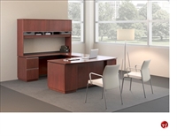 Picture of Bush Milano2, 72" U Shape Bowfront Desk, Closed Overhead Storage