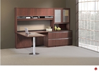 Picture of ADES 72" L Shape Contemporary Peninsula Desk,Overhead,Lateral File Storage