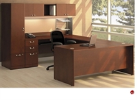 Picture of Bush Quantum, U Shape Office Desk,Closed Overhead with Wardrobe