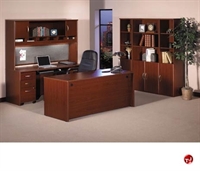 Picture of ADES 72" Office Desk Workstation,Kneespace Credenza,Bookcase Cabinet