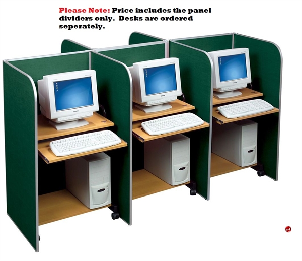 The Office Leader. Portable Privacy Desk Panel, Study Carrel, Cluster of 3