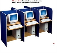 Picture of Portable Cluster of 3 Privacy Panel Divider, Study Carrel