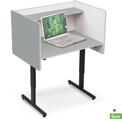 Picture of Height Adjustable Study Carrel Telemarketing Workstation