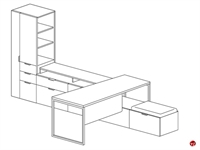 Picture of Peblo Contemporary L Shape Office Desk Workstation