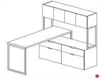 Picture of Peblo Contemporary L Shape Office Desk Workstation