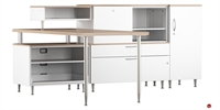 Picture of 84" L Shape Steel Desk Workstation, Lateral File Storage