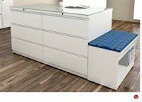 Picture of 36" Steel 3 Drawer Lateral File Storage Set, Low Open Shelf Storage