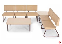 Picture of Bert Sled Base Reception Lounge Chairs, 5 Seats, Corner Table