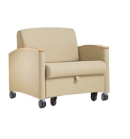 Picture of Healthcare Medical Wide Sleep Chair, Wood Arm Caps