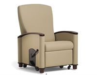 Picture of Healthcare Medical Patient Recliner, Wood Arm Cap