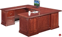 Picture of Traditional Veneer U Shape Office Desk Workstation