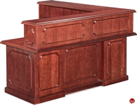 Picture of Traditional Veneer L Shape Reception Desk Workstation