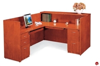 Picture of Veneer L Shape 72" Reception Desk Workstation