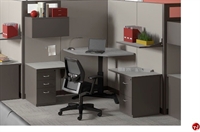 Picture of L Shape Height Adjustable Office Desk Cubicle Workstation