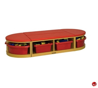 Picture of Astor Kids Reading Bench, Storage Cubbies