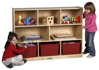 Picture of Astor Kids Play Open Shelf Wood Storage Cabinet