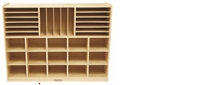 Picture of Astor Open Shelf Mobile Wood Storage Cabinet