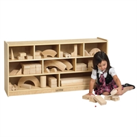 Picture of Astor Mobile Open Shelf Wood Storage Cabinet