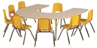 Picture of Astor 60" U-Shape Height Adjustable School Activity Table