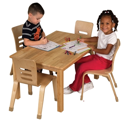 Picture of Astor 24" x 36" Rectangular Kids Play Wood Table