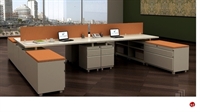 Picture of 4 Person Bench Seating Teaming Steel Desk Workstation