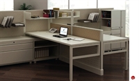 Picture of 2 Person L Shape Office Desk Steel Workstation